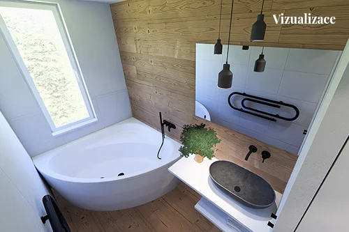 3D vizualizace koupelny od 3P Bydlení