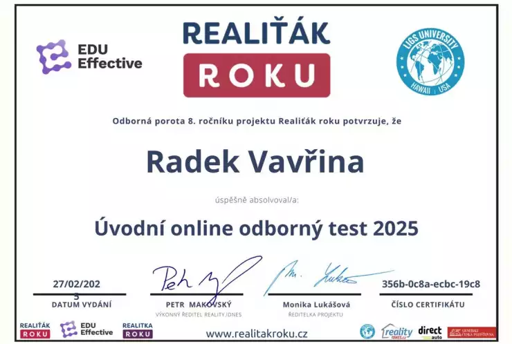 Úvodní online odborný test 2025