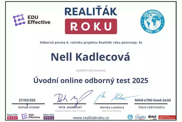 Úvodní online odborný test 2025