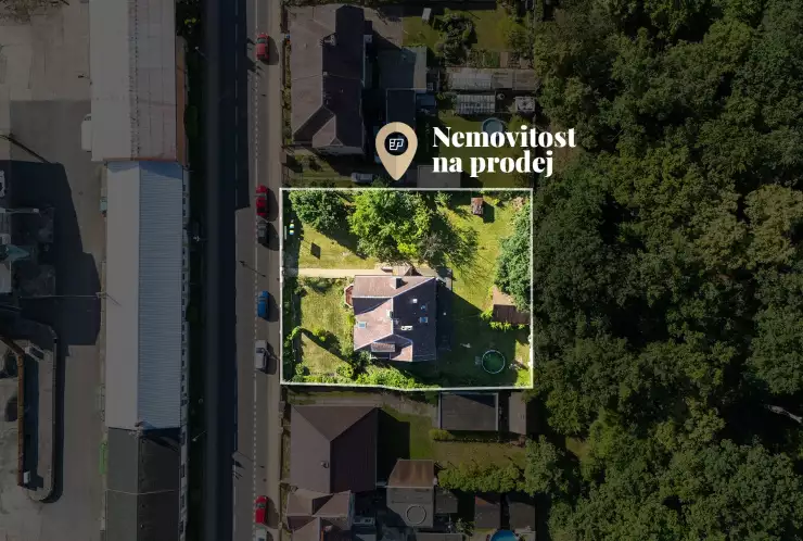 vyznačení pozemku s domem