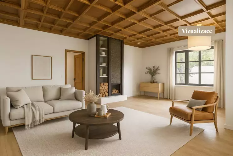 vizualizace - obývací pokoj