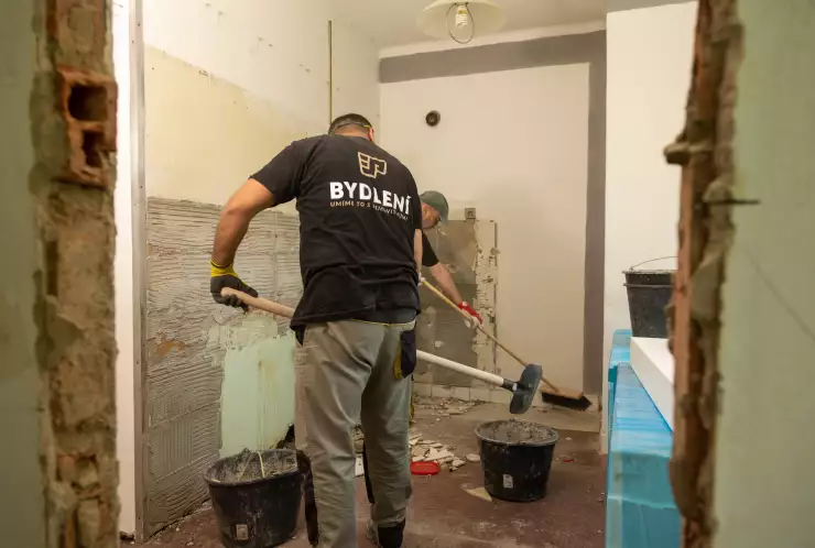 Demontáž starého jádra