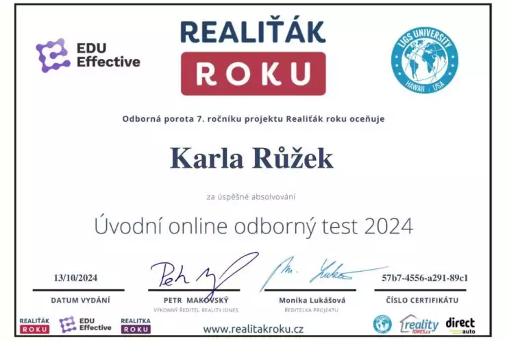 Úvodní online odborný test 2024