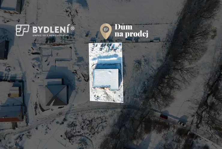 Pohled z ptačí perspektivy - hranice pozemku