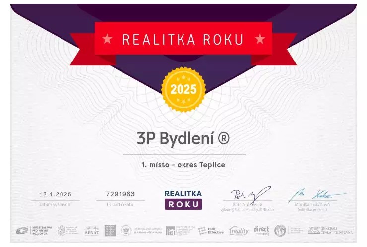 Realitka roku 2025 - 1. místo, okres Teplice