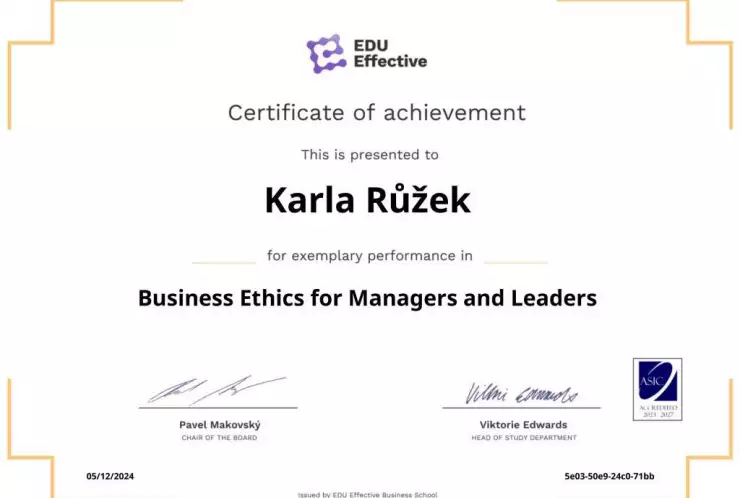 Business Ethics for Managers and Leaders