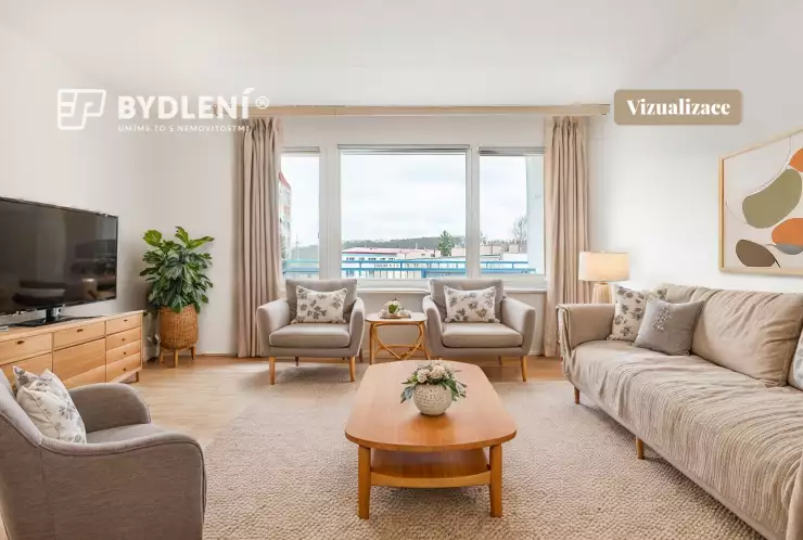 vizualizace - obývací pokoj