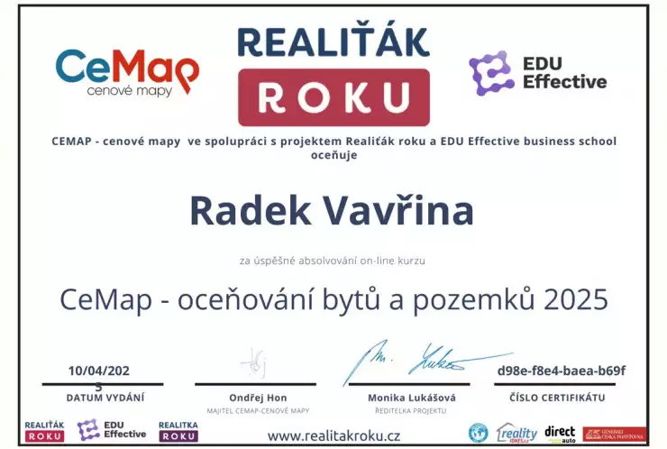 Cemap - oceňování bytů a pozemků 2025