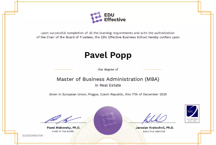 TItul Master of Business Administration (MBA)