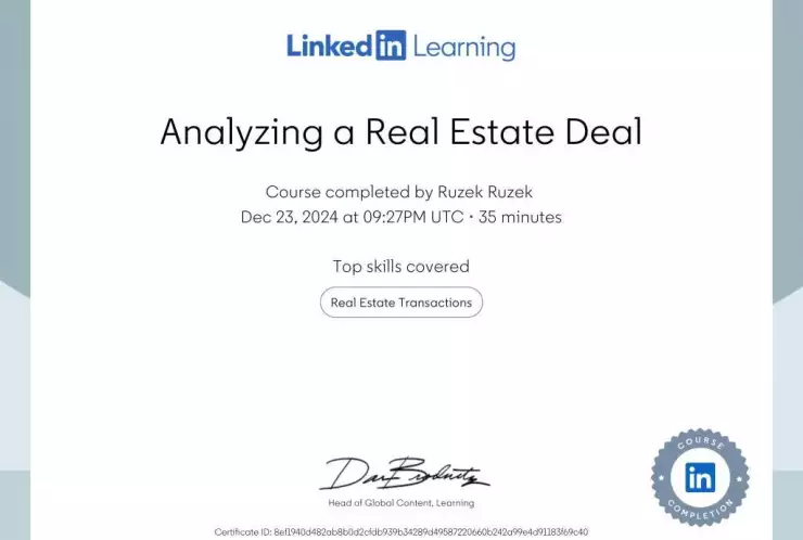 Analyzing a Real Estate Deal
