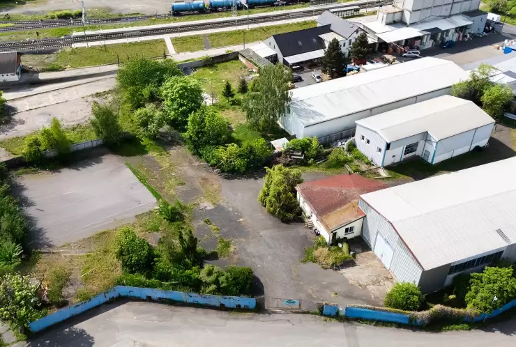 Pohled z vrchu po odstranění vozidel