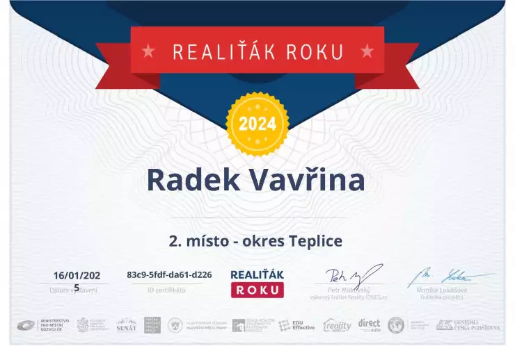 Realiťák roku 2024 - 2. místo v okrese Teplice
