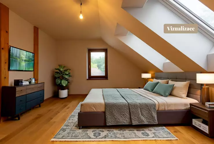 vizualizace ložnice