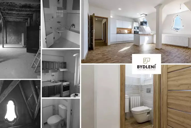 Rekonstrukce podkrovního bytu v Teplicích