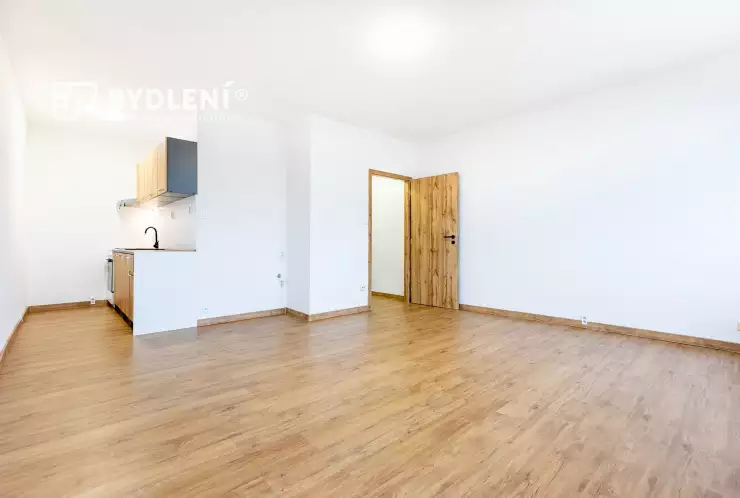 obývací pokoj s kuchyňským koutem