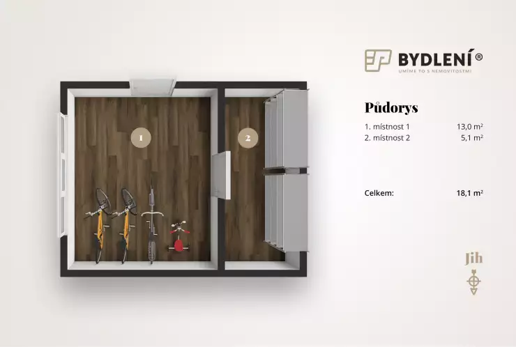 půdorys skladovacích prostor