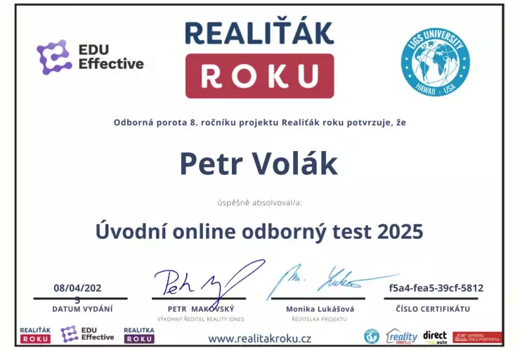 Úvodní online odborný test 2025