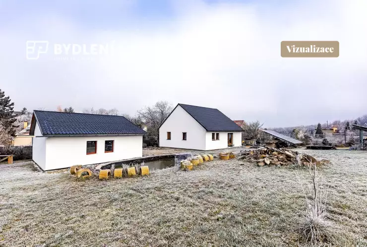 vizualizace - domy na pozemku