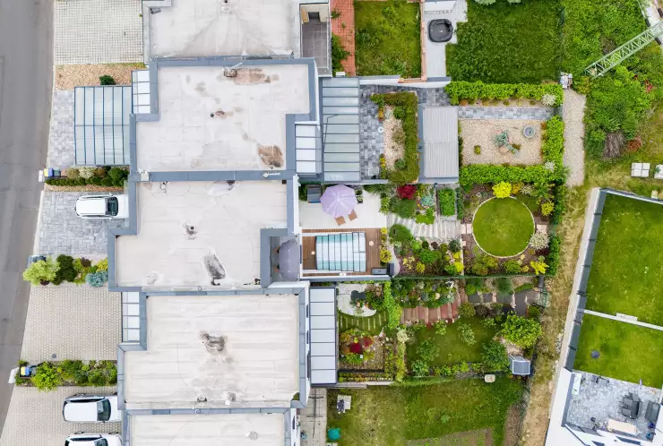 Pohled na dům shora